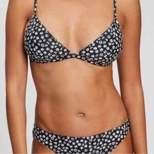 Gap Black & White Daisy Bikini Top